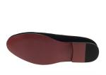 Business Mens Velvet Smoking Slippers Embroidered Mens Red Suede Loafers