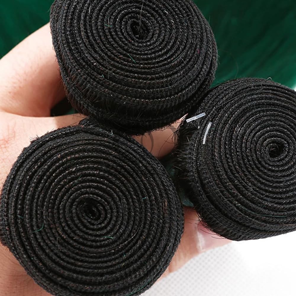 #T1B/Green Deep Wave Remy Human Hair Bundles Sew In Weave Bundles Brazilian Bundle Deals