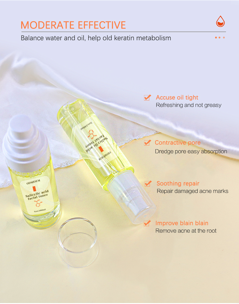 Toner For Oily Acne Prone Skin Hydrating Facial Toner AHA BHA Salicylic Acid Face Mist