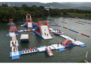 Quality Commercial Inflatable Water Park For Amusement Resort Flame Resistance wholesale