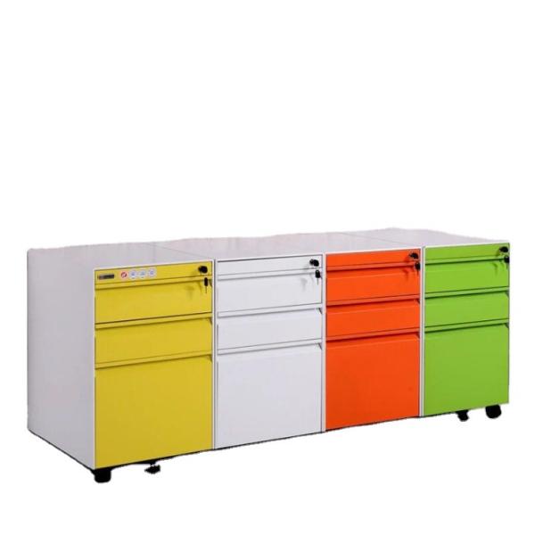 Cheap 3 Drawers ISO14001 Mobile Vertical Filing Cabinet Mordern for sale