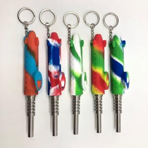 Quality SGS Dry Herb Dab Rig 110mm Silicone Hand Pipe wholesale