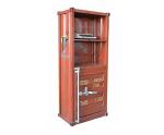 1 Door Orange Industrial Metal Shipping Container Bar Cabinet