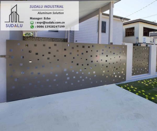 SUDALU RAL Powder Coating OME Aluminum Laser Cut Decoration Panel Fence/ Gate