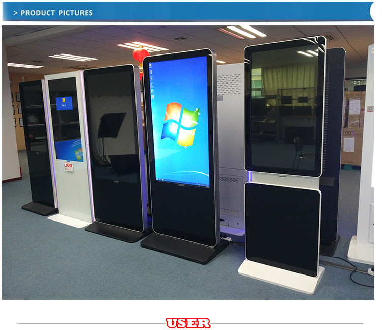 42 46 55 floor stand android digital signage player with 3g wifi network freestanding lcd ad display (1)