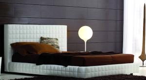 Quality PU/PVC Leather Upholstered Bed, Upholstered Headboard, Modern Hotel Furniture wholesale