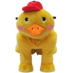 Removeable head plush electric toy car on the amusement park