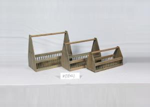 Quality 3 Sets Utensils Wooden Crate Basket wholesale