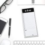 Eco Friendly Personalized Magnetic Notepads Black Fridge Shopping List Pad