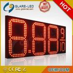 Outdoor Waterproof Gas LED Signs with Red Tube Chip Color 8.889/10 Number Format