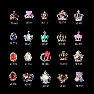 Quality Hot NEW Wholesale Alloy Jewelry 3D Nail Art Jewelry Nail rhinestones Sticker Supplier Number ML573-592 wholesale