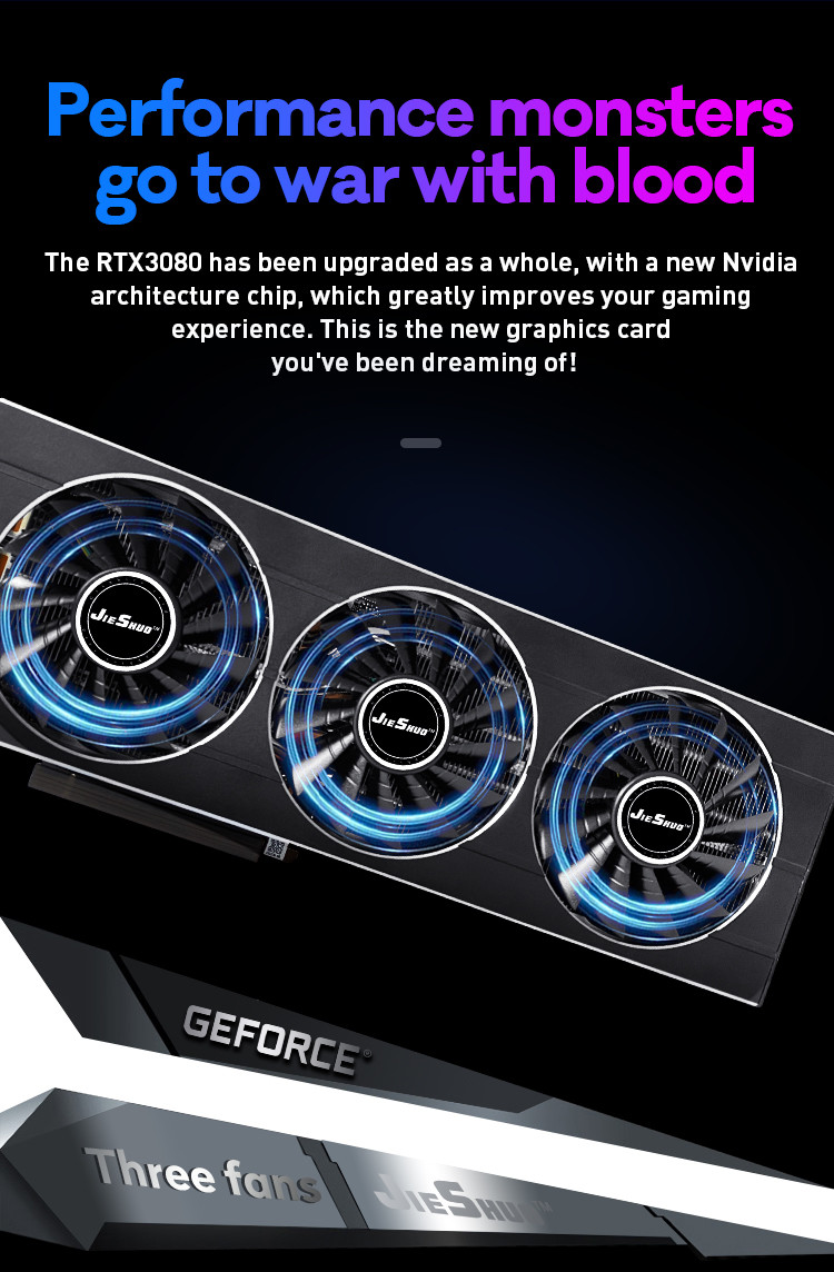 RTX 3080 10GB Computer Game Graphics Card No LHR GDDR6X 320BIT Mining Graphics Card