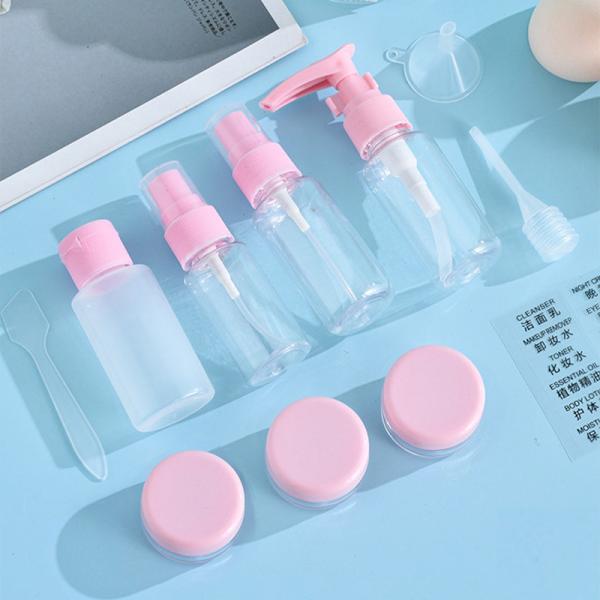 Transparent PET Plastic Material Portable Travel Set Spray Bottle Lotion Bottle