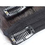 Natural Black Color Remy Clip In Hair Extensions 100% Virgin Hair With 6 Pieces