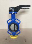 in stock 4 inch Wafer Lugged type ductile iron steel butterfly valve manual