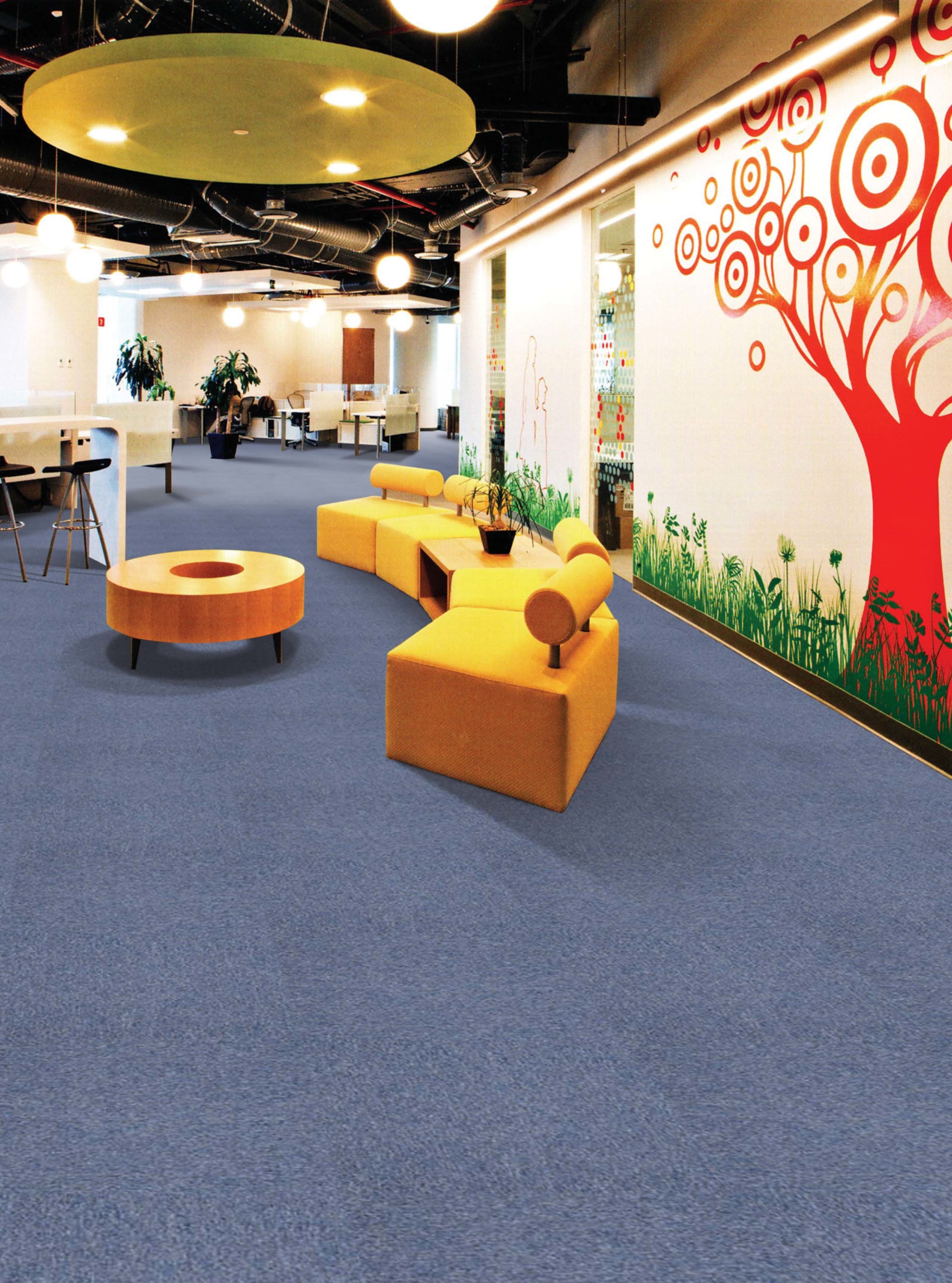 Loop Pile Pattern Heuga Carpet Tiles / Hard Wearing Carpet With Simple Design