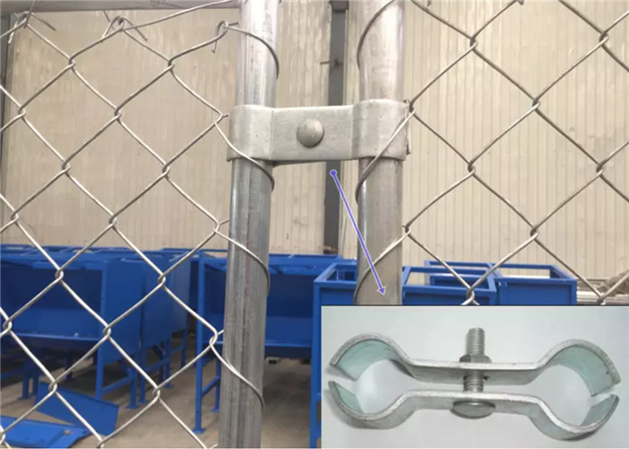 Chain Link Temporary Security Fencing Fabric Hot Dip Galvanized 6 Feet X 12 Feet