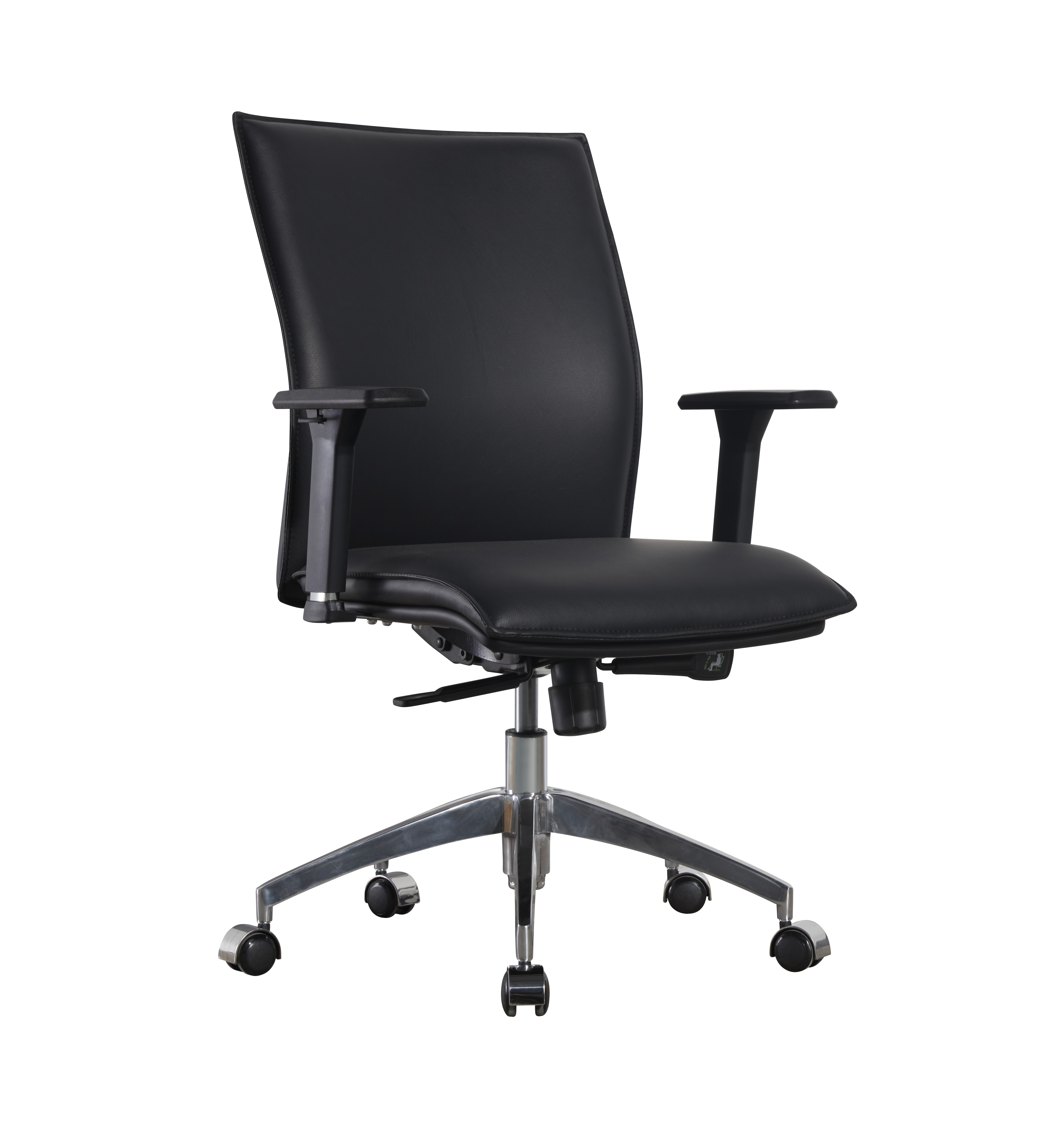 6020 Metal Real Leather Executive Office Executive Computer Chair Tilt Swivel 3D