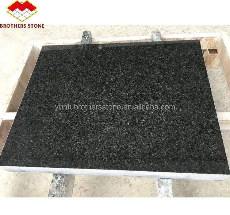 Hotel Kitchen Countertop and Stairs Cut-To-Size Indian Black Star Galaxy Granite Slabs