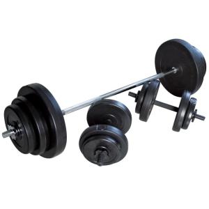 Quality Rubber PVC Weight Lifting Dumbbell Plastic Coated Cement 20kgs wholesale
