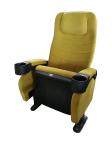 Eco Friendly Commercial Theater Seating Steel Floor Mounted Legs Movable Armrest