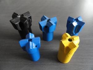 Quality Hard Rock Drilling Cross Bits , Tungsten Carbide Button Drill Bit H25 / R25 / R32 wholesale