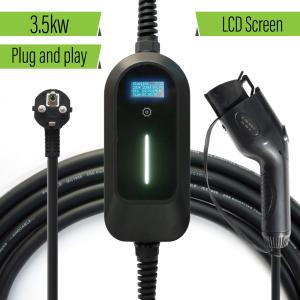 Quality EVCOME Portable Electric Car Charger (220V 3.5KW MAX 16A ) 5M Or Customized Cable With OEM ODM wholesale
