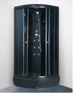 Quality Black MultiFunctional SSteam Shower Cabin Sector Tray Shape wholesale