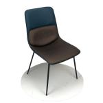 Blue PU Leather Cushions 840mm 6.8KGS Modern Leisure Chair