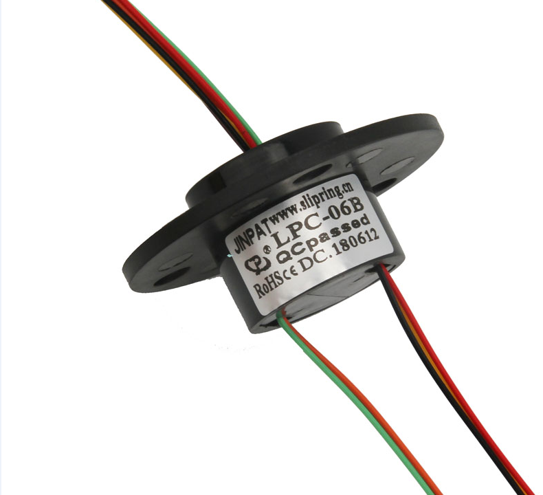 Cap Type Rotary Slip Ring 6 Circuit 2A 240 VAC/DC Low Contact Resistance