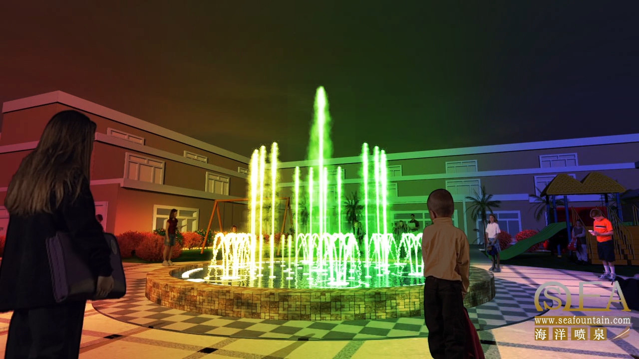 Technical guidance program control fountain