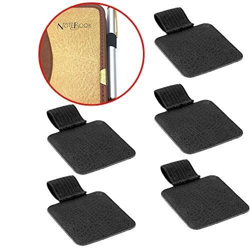 5 Pack Set Fancy Stationery Items Pen Loop PU Leather Cover Various Colors