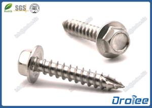 Quality A2/304/410 Stainless Steel Hex Flange Head Self-tapping Wood Screw, Type 17 wholesale