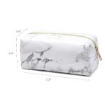Gold Zipper Pencil Storage Case / PU Leather Pencil Pouch For Women