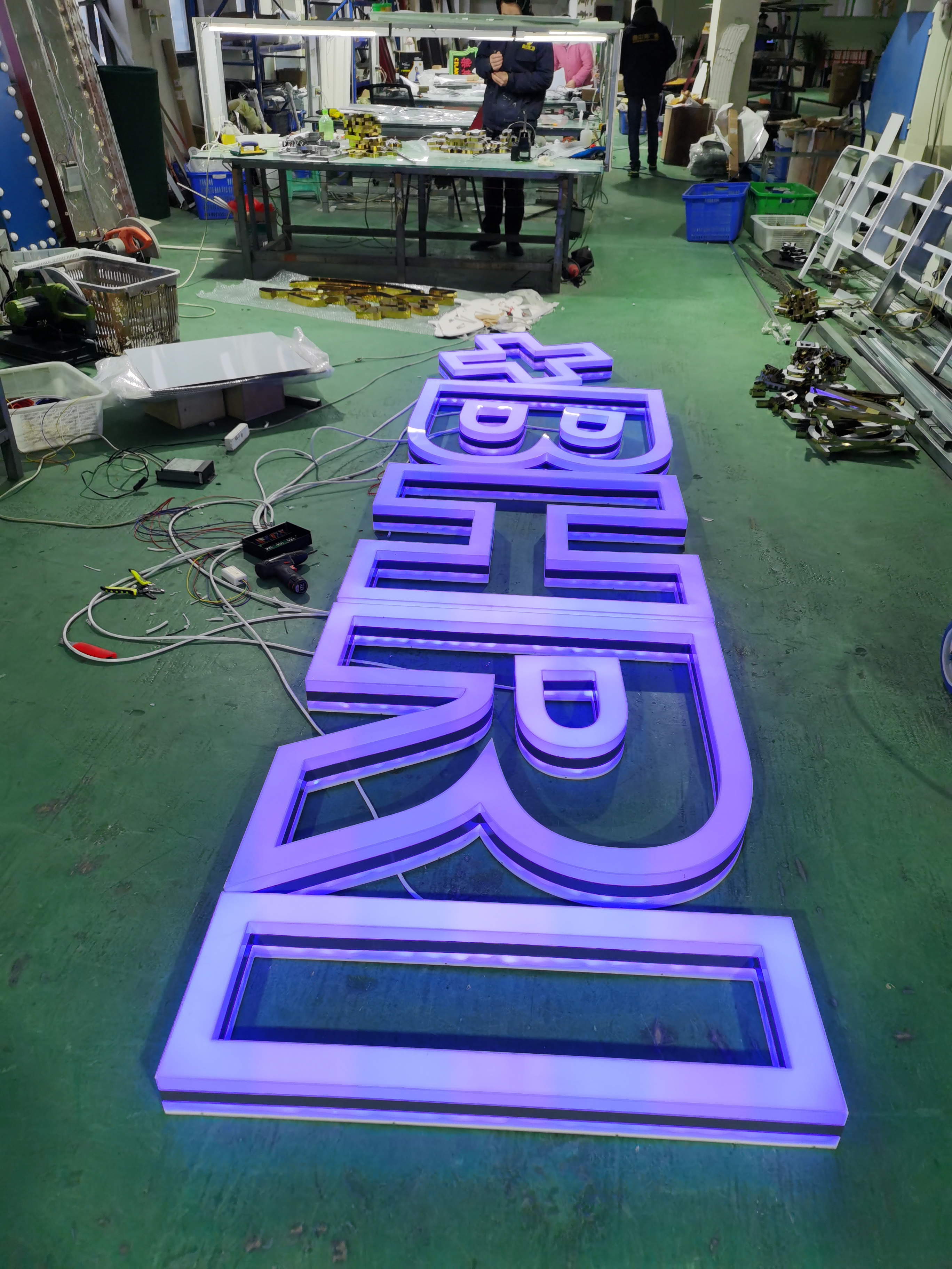 Outdoor Building stores advertising rimless Acrylic full illuminated 3d logo led light electronic channel Letters signs