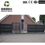 Wood Grain Composite Garden Fence Panels Full Privacy Horizontal Composite