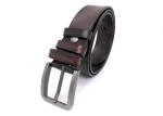 Vintage Mens Casual Brown Leather Belt Standard Size 1.5'' Width