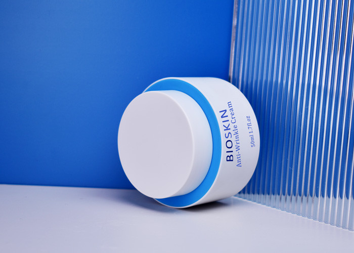 Custom Soft Touch 50ml 2OZ Cylinder Mono Plastic Cosmetic Jar As Sustainable Packaging For Face Cream In Round Shape