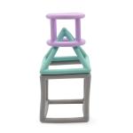 Custom Logo Geometric Food Grade Silicone Teethers Natural Non Toxic