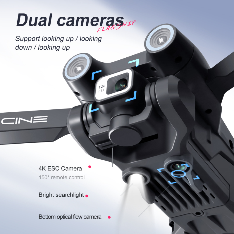 Hand Control I3 Pro Drone 4k Hd Dual Camera Foldable Design and 18 Minutes Long Range for Incredible Aerial Photography