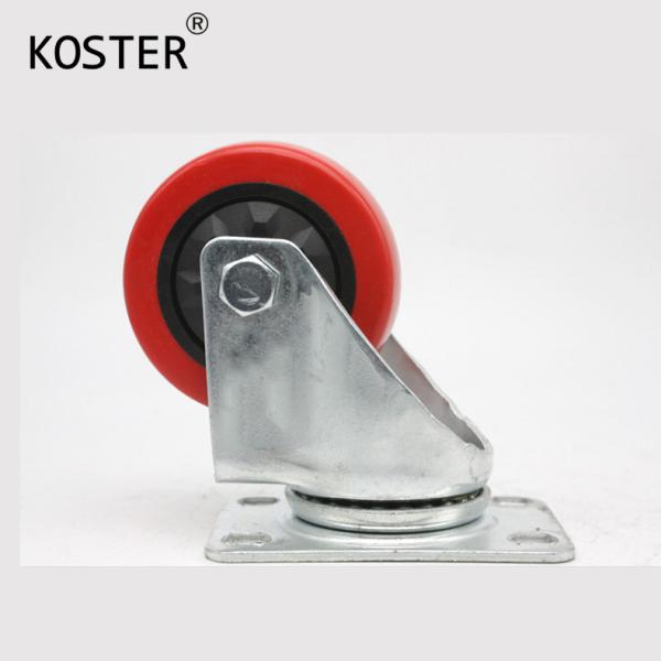 1.5inch 2inch Industry Single Bearing Red Plastic Wheel Castor for 130kg Maximum
