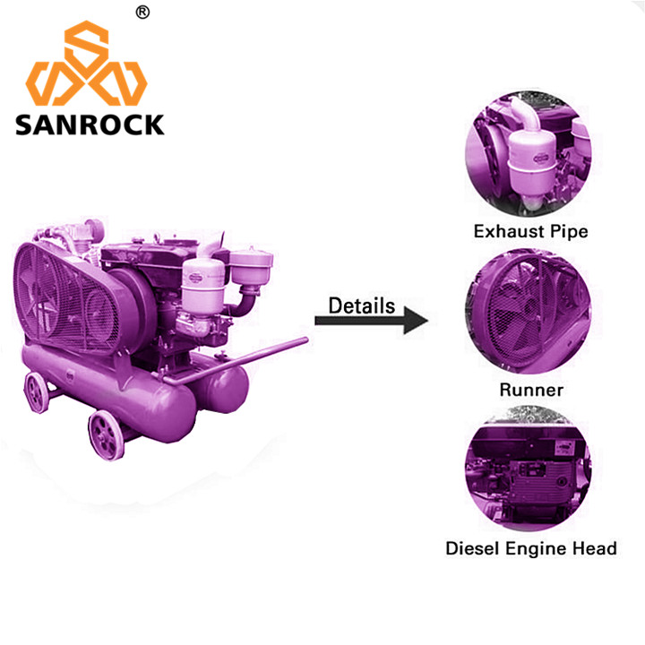 Belt Driven Air Compressor Reciprocating Air Compressor Machine Piston Air Compressor