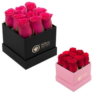Quality Embossed FSC Cardboard Flower Packaging Box 200gsm Square wholesale