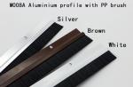 1000mm Aluminium Door Bottom Brush Strip Silver Door Sweep