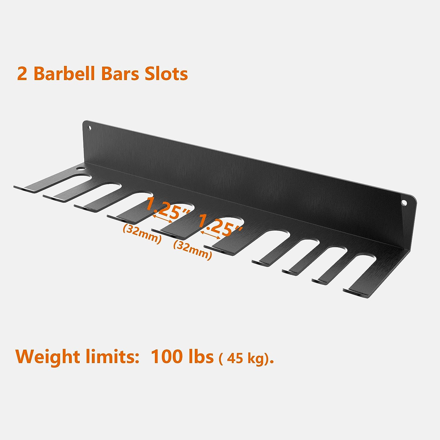 Home Gym Prong Hooks and Steel Wall Mount Bracket for Lifting Belts and Accessories Rack