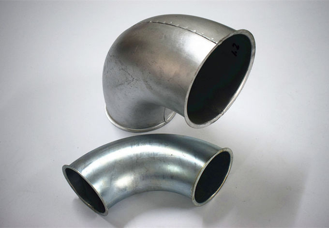 Galvanized Metal Dust Extraction Pipe 30~90 Degree In Dust Chemical Architecture