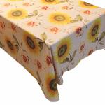 Oilproof PEVA Sunflower Plastic Table Cover For Daily Life