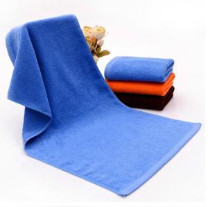 Quality Hot sale blue cotton bath towels for stock pattern sale or logo embroidered wholesale