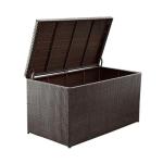 Brown Rattan Wicker Stylish Square Outdoor Cushion Box