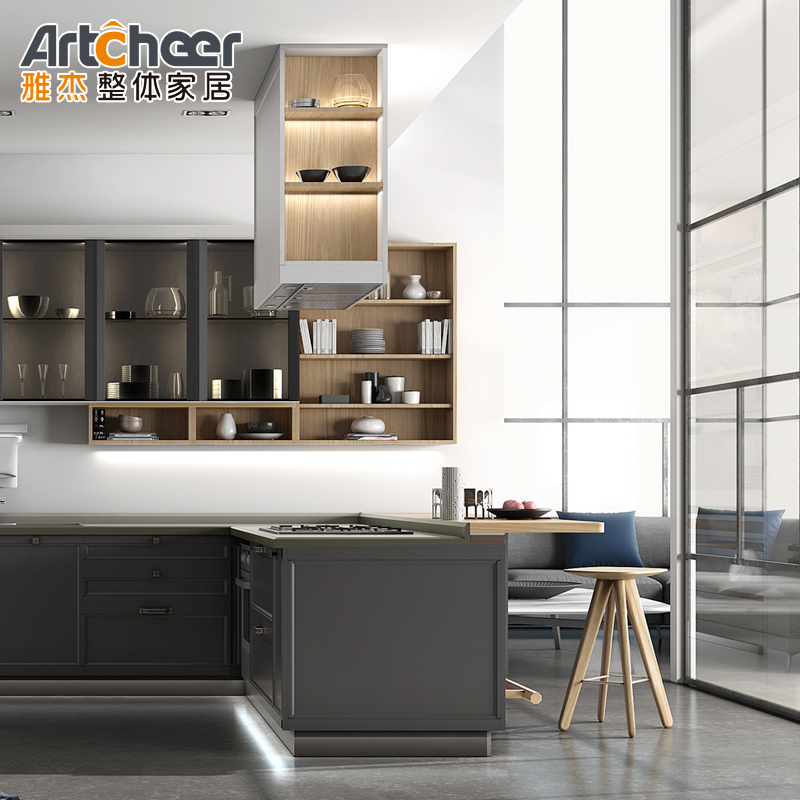 Customized Size Kitchen Cabinet Pantry Organization and Storage for Farmhouse Design